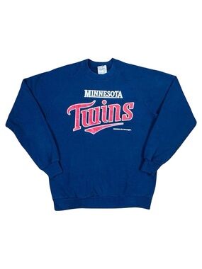 Vintage Velva Sheen 1988 Minnesota Twins Crew Neck Sweatshirt - Size Large